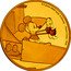 Niue 2 Dollars 50 Cents (Plane Crazy) 0.5 GRAM 9999 FINE GOLD © DISNEY - PLANE CRAZY, 1928 coin reverse