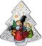 Niue 2 Dollars Christmas Tree. Christmas Scene 2016  Proof  coin reverse