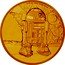 Niue 25 Dollars (R2-D2) 1/4 OZ 9999 FINE GOLD © & TM LUCASFILM LTD. coin reverse
