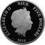Niue Five Dollars (Oedipus and Sphinx) ELIZABETH II NIUE FIVE DOLLARS IRB 2OZ 2016 AG 999 coin obverse