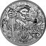 Niue Two Dollars (Robin Hood) OUTLAW HERO 1 TROY OZ .999 FINE SILVER ROBIN HOOD coin reverse