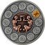 Niue 1 Dollar Gemini. Antiqued 2020 mw  coin reverse