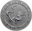 Niue 2 Dollars Yellow Snake 2020  BU 1 OZ 999 FINE SILVER coin reverse