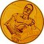 Niue 25 Dollars (C-3PO) 1/4 OZ 9999 FINE GOLD © & TM LUCASFILM LTD. coin reverse