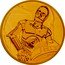 Niue 250 Dollars (C-3PO) 1 OZ 9999 FINE GOLD © & TM LUCASFILM LTD. coin reverse