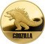Niue 250 Dollars (Godzilla) GODZILLA coin reverse