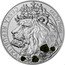 Niue 80 Dollars Czech Lion - moldavite 2021 ♛Cᴍ ČESKÁ REPUBLIKA coin reverse