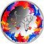 Niue One Dollar (Splashing Dog)  coin reverse