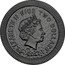 Niue Two Dollars Athena Owl. Black and Yellow 2017  ELIZABETH II NIUE TWO DOLLARS IRB 2017 coin obverse