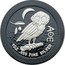 Niue Two Dollars Athena Owl. Black 2017  ΑOΕ 1OZ .999 FINE SILVER coin reverse