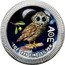 Niue Two Dollars Athena Owl. Colorized 2017  AOE 1OZ .999 FINE SILVER coin reverse