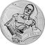 Niue Two Dollars (C-3PO) 1 OZ 999 FINE SILVER © & TM LUCASFILM LTD. coin reverse