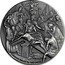 Niue Two Dollars (Crucifixion of Jesus) NAILING JESUS TO THE CROSS coin reverse