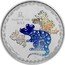 Niue Two Dollars (Elizabeth II Year of the Rat -Coloured) 鼠 YEAR OF THE RAT 1 OZ 999 FINE SILVER coin reverse