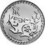 Niue Two Dollars (Elizabeth II Year of the Rat) 鼠 1 OZ 999 FINE SILVER coin reverse