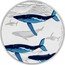 Niue Two Dollars (Humpback Whale) 1 OZ 999 FINE SILVER coin reverse