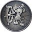 Niue Two Dollars (Mickey Steamboat Willie) NZM 1 OZ 999 FINE SILVER © DISNEY coin reverse