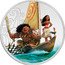 Niue Two Dollars (Moana) 1 OZ 999 FINE SILVER © DISNEY coin reverse