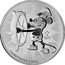 Niue Two Dollars (Steamboat Willie) NZM 1 OZ 999 FINE SILVER © DISNEY coin reverse