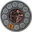 Niue 1 Dollar Sagittarius. Antiqued 2019  Antique Finish  coin reverse