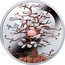 Niue 1 Dollar Tree of Luck. Pink Opal 2018  Proof  coin reverse