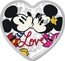 Niue 2 Dollars Elizabeth II Disney. Love 2019  LOVE 1 OZ 999 FINE SILVER © DISNEY coin reverse