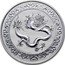 Niue 2 Dollars Green Dragon 2019  BU 1 OZ 999 FINE SILVER coin reverse