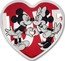 Niue 2 Dollars Mickey and Minnie 2018  Proof LOVE 1 OZ 999 FINE SILVER © DISNEY coin reverse