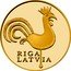Niue 2 Dollars (Riga Rooster) RIGA LATVIA coin reverse