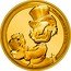 Niue 25 Dollars Scrooge McDuck 75th Anniversary 2022  Proof 1/4 OZ 9999 FINE GOLD © DISNEY coin reverse