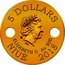 Niue 5 Dollars (Aquarius) 5 DOLLARS IRB ELIZABETH II AU 900 NIUE 2018 coin obverse