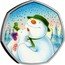 UK 50 Pence The Snowman & The Snowdog. Coloured 2022  Proof  coin reverse