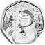 UK 50 Pence (The Snowman & The Snowdog)  coin reverse