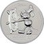 Niue Five Dollars Mickey Mouse 2018  Proof DISNEY 2 OZ 999 FINE SILVER © DISNEY MICKEY THE TRUE ORIGINAL 90 YEARS coin reverse