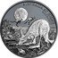 Niue One Dollar Elizabeth II Kangaroo 2019  Black Proof AUSTRALIA AT NIGHT KANGAROO coin reverse