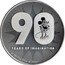 Niue Two Dollars (90th Anniversary of Mickey Mouse) 90 YEARS OF IMAGINATION 1 OZ .999 SILVER © DISNEY coin reverse