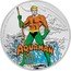 Niue Two Dollars (Aquaman - Elizabeth II) © & TM DC COMICS (S20) 1 OZ 999 FINE SILVER AQUAMAN coin reverse