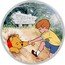 Niue Two Dollars (Christopher Robin & Pooh) RABBIT'S HOWSE 1 OZ 999 FINE SILVER © DISNEY coin reverse