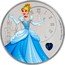 Niue Two Dollars (Cinderella. Heart) 1 OZ 999 FINE SILVER © DISNEY coin reverse