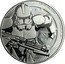 Niue Two Dollars Clone Trooper 2019  (fr) Proof 1 OZ 999 FINE SILVER © & TM LUCASFILM LTD. NZM coin reverse