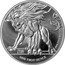 Niue Two Dollars (Elizabeth II Roaring Lion) NO ONE COMES TO THE FATHER EXCEPT THROUGH ME תא ONE TROY OUNCE .9999 FINE SILVER coin reverse