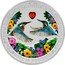 Niue Two Dollars (Kingfishers) 1 OZ 999 FINE SILVER LOVE IS PRECIOUS coin reverse