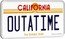 Niue Two Dollars (License Plate) CALIFORNIA OUTATIME THE GOLDEN STATE © UCS LLC AND AMBLIN coin reverse