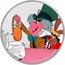 Niue Two Dollars (Mad Tea Party) 1 OZ 999 FINE SILVER © DISNEY coin reverse