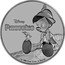 Niue Two Dollars (Pinocchio) DISNEY PINOCCHIO 1 OZ 999 FINE SILVER © DISNEY coin reverse