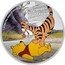 Niue Two Dollars (Pooh & Tigger) POOH'S THOTFUL SPOT 1 OZ 999 FINE SILVER © DISNEY coin reverse