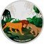 Niue Two Dollars (Simba & Nala) 1 OZ 999 FINE SILVER © DISNEY coin reverse