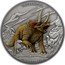 Niue Two Dollars Triceratops 2020  TRICERATOPS 1 OZ 999 FINE SILVER coin reverse