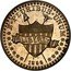 USA 1 Cent Token Pattern with Shield. Non-magnetic 1896  E PLURIBUS UNUM LIBERTY 1896 coin obverse
