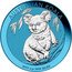 Australia 1 Dollar (Australian Koala - Blue version) AUSTRALIAN KOALA 2019 1OZ 9999 SILVER coin reverse